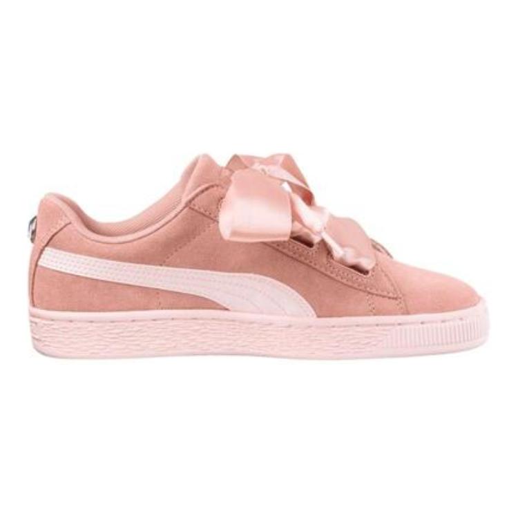 Order 大童 PUMA Suede Heart Jewel 低幫 兒童板鞋 桃粉緞帶