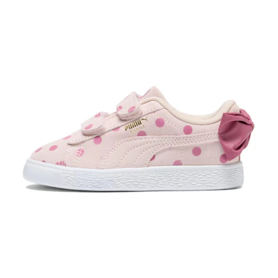 (Youth) Puma Suede Light Flex Bow Graphic 5 'Island Pink Polka Dots'