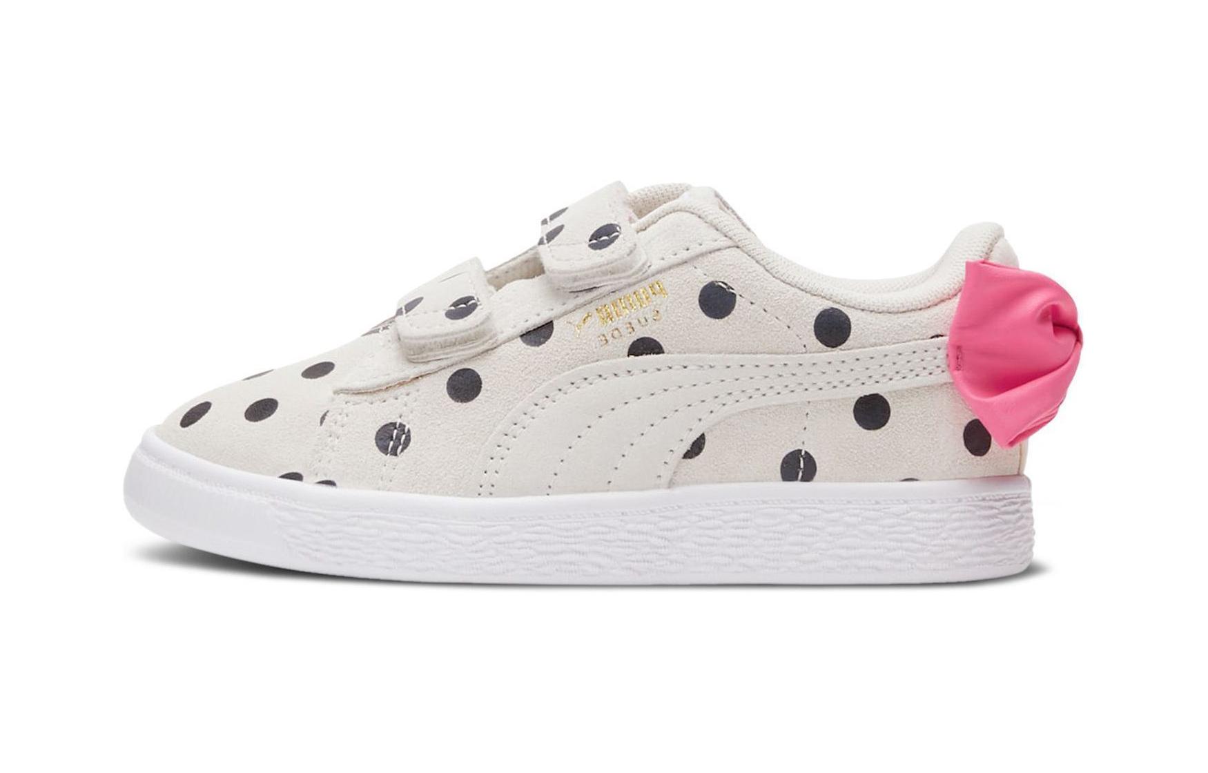 (Youth) Puma Suede Light Flex Bow Graphic 5 'Marshmallow Polka Dots' 388513-02