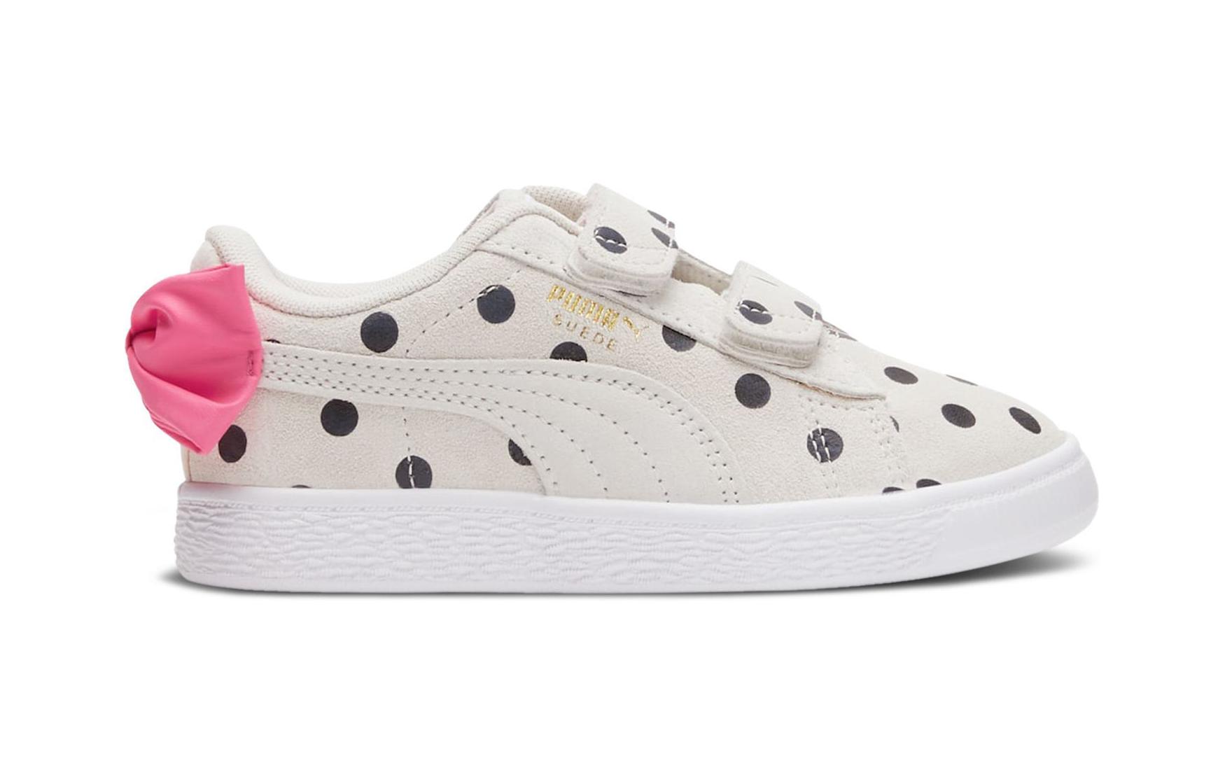 Order (JR) Puma Suede Light Flex Bow Graphic 5 'Marshmallow Polka Dots' Polka Dot Marshmallow 388513-02