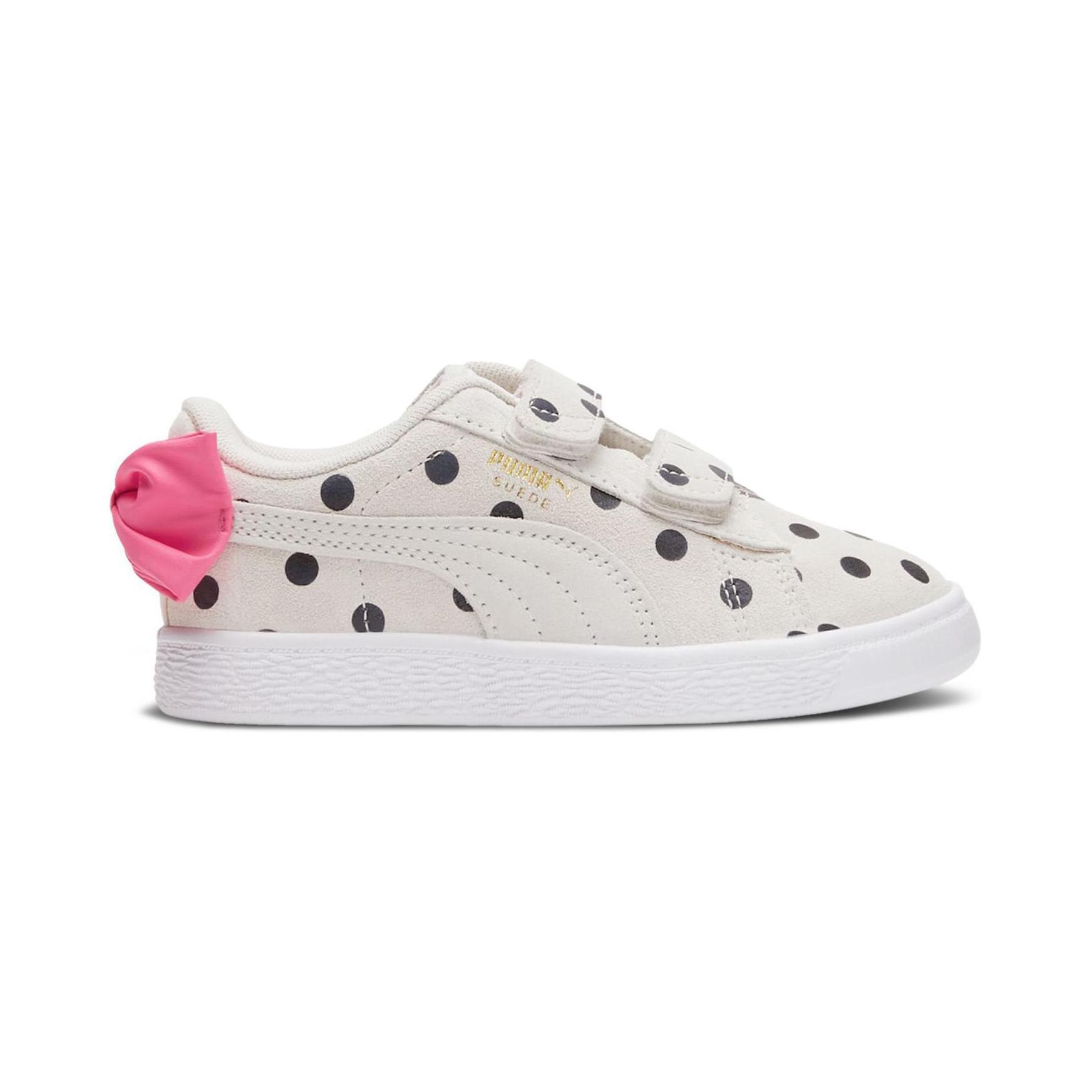 Shop (JR) Puma Suede Light Flex Bow Graphic 5 'Marshmallow Polka Dots' Polka Dot Marshmallow 388513-02