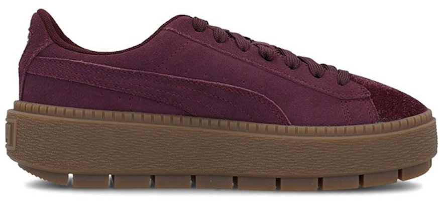 (JR) Puma Suede Platform Trace Velor 'Burgundy' 葡萄酒 merah platform tinggi 366696-01 Order (JR) Puma Suede Platform Trace Velor 'Burgundy' 葡萄酒 merah platform tinggi 366696-01