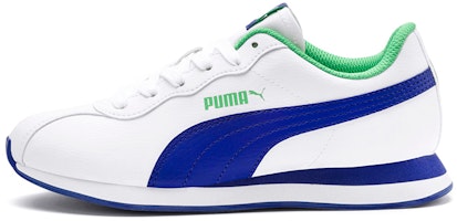 (Youth) Puma Turin II Low Running Shoes White/Blue 366773-07 (Youth) Puma Turin II Low Running Shoes White/Blue 366773-07