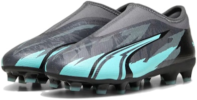 兒童 PUMA Ultra Match Rush FG/AG 人造草皮 防滑防踢減震耐磨 低筒 兒童足球鞋 灰藍黑 Lookbook 兒童 PUMA Ultra Match Rush FG/AG 人造草皮 防滑防踢減震耐磨 低筒 兒童足球鞋 灰藍黑