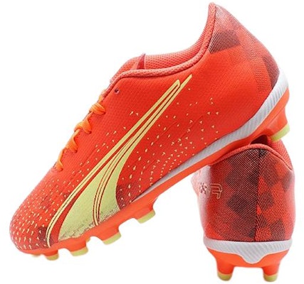 大童 PUMA Ultra Play HG/AG 人造草坪 防滑耐磨 低筒 兒童足球鞋 橙黃 Shop 大童 PUMA Ultra Play HG/AG 人造草坪 防滑耐磨 低筒 兒童足球鞋 橙黃