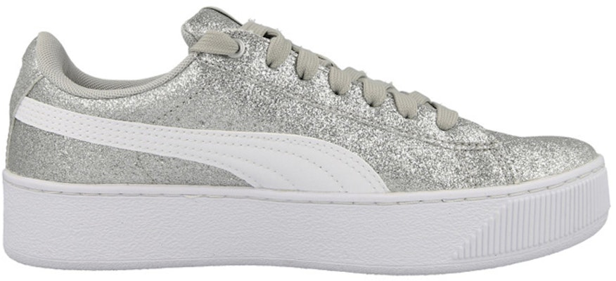 大童 PUMA Vikky Platform Glitz 休閒 低筒 兒童板鞋 銀色 Order 大童 PUMA Vikky Platform Glitz 休閒 低筒 兒童板鞋 銀色