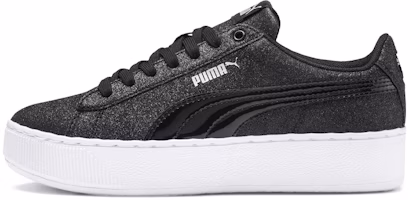 (Youth) Puma Vikky Platform Glitz Sneakers Black 366856-08 (Youth) Puma Vikky Platform Glitz Sneakers Black 366856-08