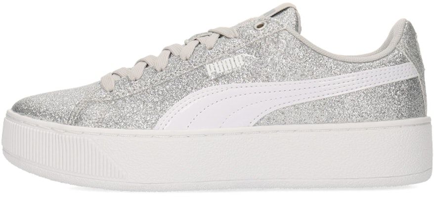 大童 PUMA Vikky Platform Glitz 休閒 低筒 兒童板鞋 銀 Buy 大童 PUMA Vikky Platform Glitz 休閒 低筒 兒童板鞋 銀