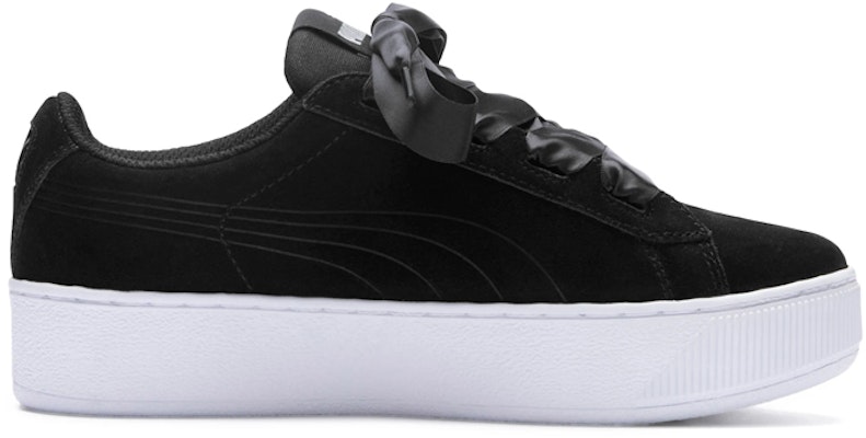 (Youth) Puma Vikky Platform Ribbon JR 'Black White' 367642-03 Order (Youth) Puma Vikky Platform Ribbon JR 'Black White' 367642-03