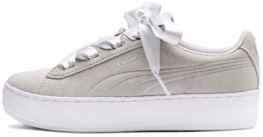 (Youth) Puma Vikky Platform Ribbon JR 'Grey White' 367642-01 (Youth) Puma Vikky Platform Ribbon JR 'Grey White' 367642-01