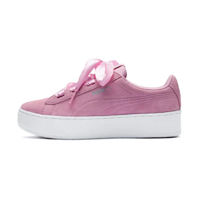 (Youth) Puma Vikky Platform Ribbon JR 'Pink White'