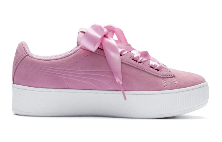 Order (JR) プーマ ビッキー プラットフォーム リボン JR (ピンク/ホワイト) 367642-05