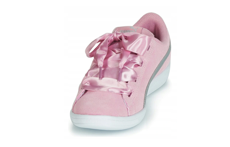 Shop 大童 PUMA Vikky Ribbon Jr 低筒 兒童運動鞋 粉白
