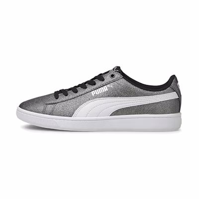 (Youth) Puma Vikky V2 Glitz 2 Casual Board Shoes Grey/White