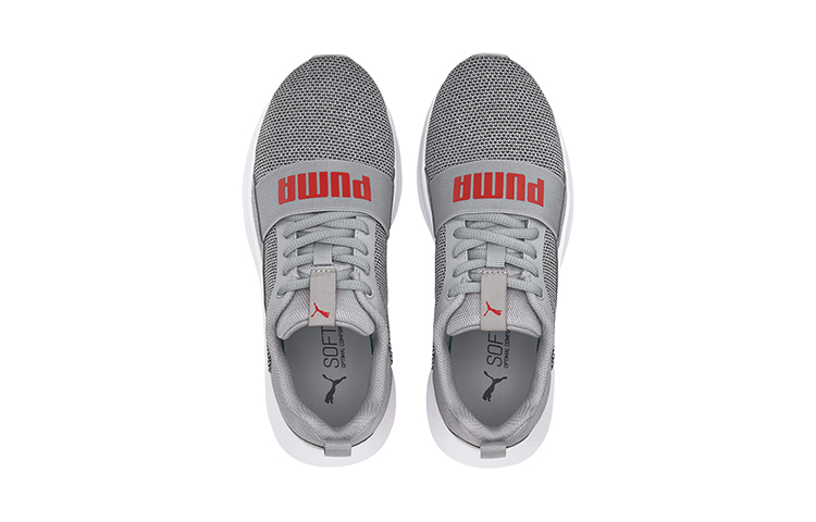 Lookbook (JR) プーマ Wired ニット ローカット ランニングシューズ 白/グレー 367381-10