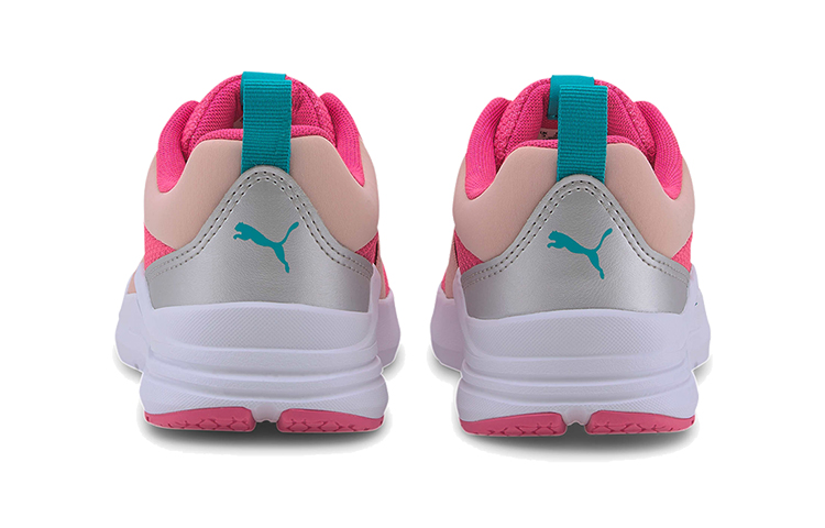 Shop (JR) Puma Wired Run Agile Imeva Baskets Basses Course Rose/Blanc/Argent 374433-03