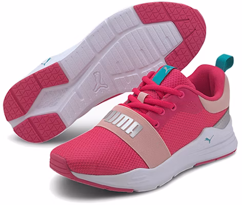 (JR) Puma Wired Run Agile Imeva Baskets Basses Course Rose/Blanc/Argent 374433-03 Purchase (JR) Puma Wired Run Agile Imeva Baskets Basses Course Rose/Blanc/Argent 374433-03