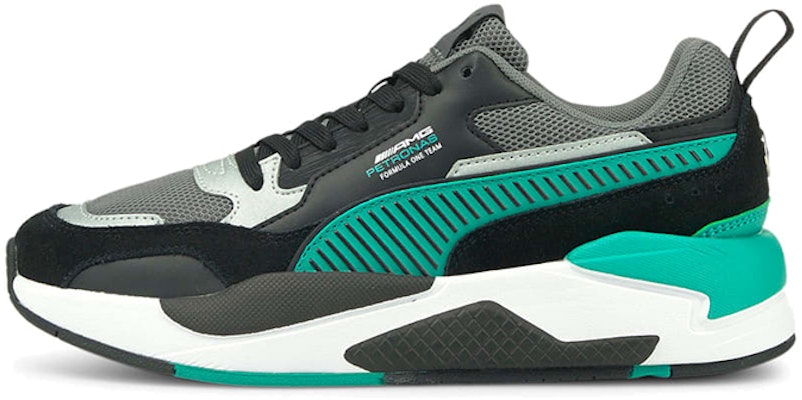 大童 Puma Mercedes F1 X-ray 2 拼接拼色 復古運動鞋 黑灰綠 Buy 大童 Puma Mercedes F1 X-ray 2 拼接拼色 復古運動鞋 黑灰綠