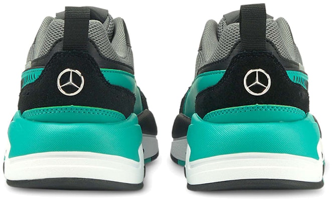 大童 Puma Mercedes F1 X-ray 2 拼接拼色 復古運動鞋 黑灰綠 Shop 大童 Puma Mercedes F1 X-ray 2 拼接拼色 復古運動鞋 黑灰綠