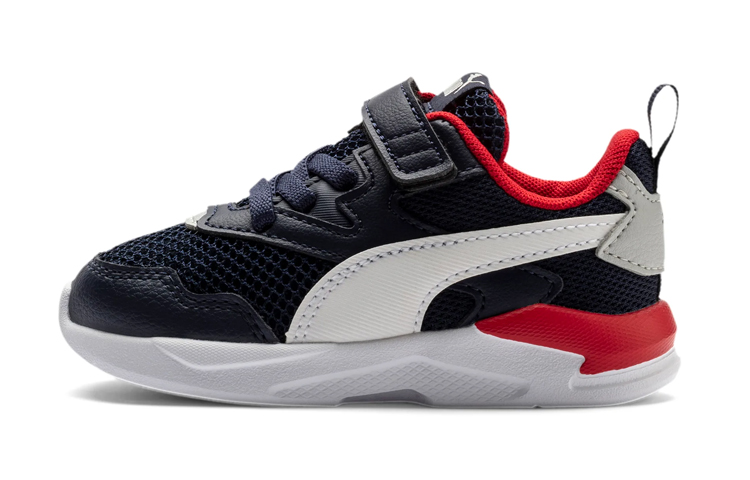 (Youth) Puma X-ray Lite Jr Low Top Running Shoes Navy/Red 374393-07