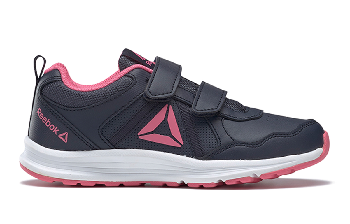 Order (JR) Reebok Almotio 4.0 'Hitam Merah Jambu Velcro' DV8722