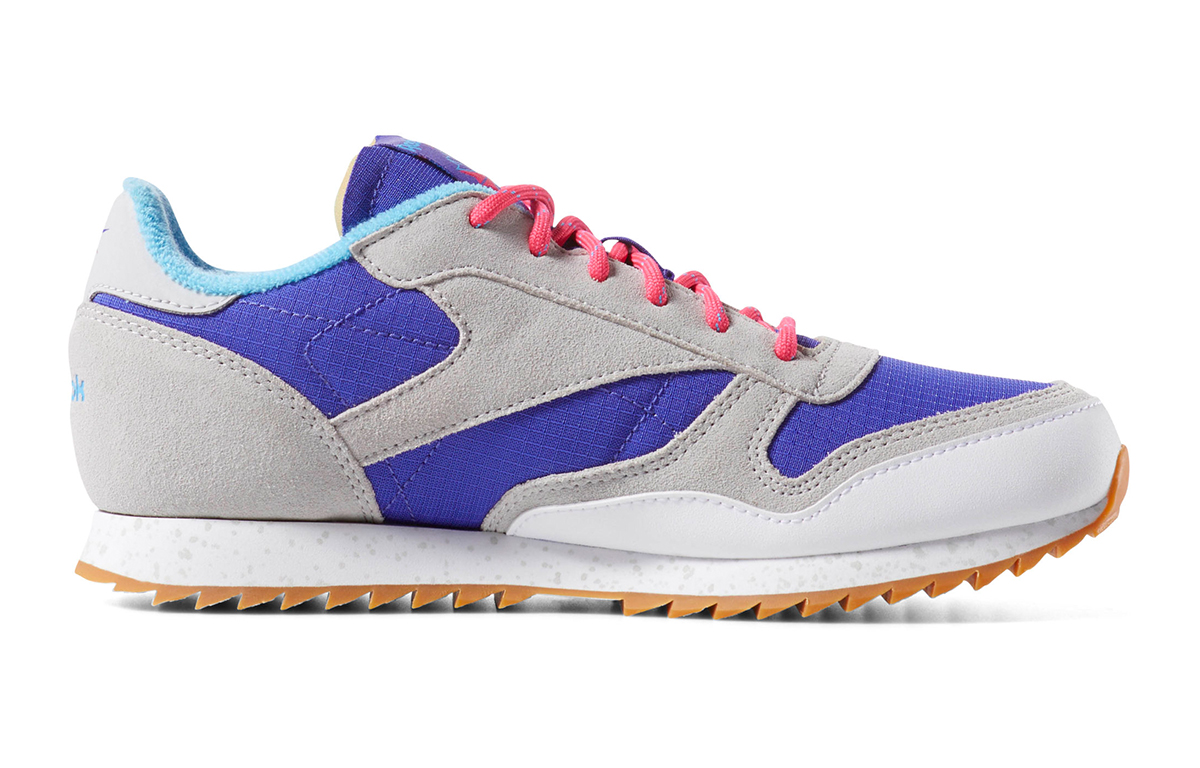 Order (Youth) Reebok CL Leather Ripple MU 'Grey White Purple' DV7454