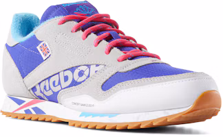 Lookbook Reebok Cl Leather Ripple Mu 大童 灰白紫 跑步鞋