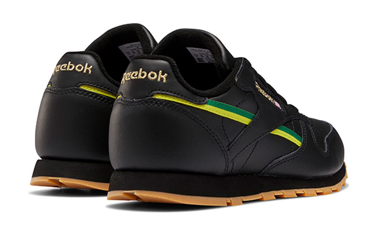 (Youth) Reebok Classic Leather 'Black Green' 圖 5