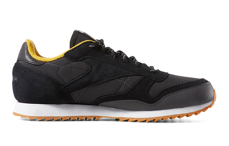 (Youth) Reebok Classic Leather 'Black Yellow' 圖 2