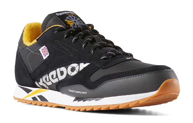 (Youth) Reebok Classic Leather 'Black Yellow' 圖 3