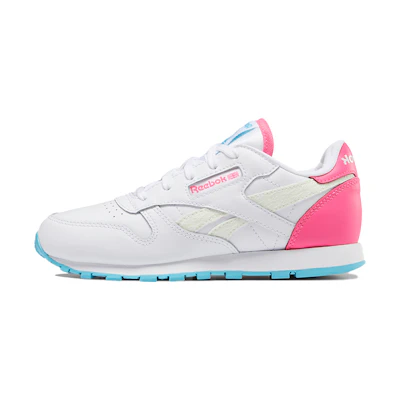 (Youth) Reebok Classic Leather 'Pink White Blue'