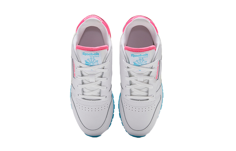 (Youth) Reebok Classic Leather 'Pink White Blue' 圖 4