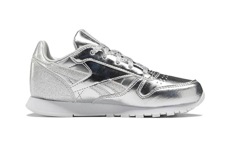 Order (青少年款) Reebok 經典皮革銀色金屬 跑鞋 GZ5675