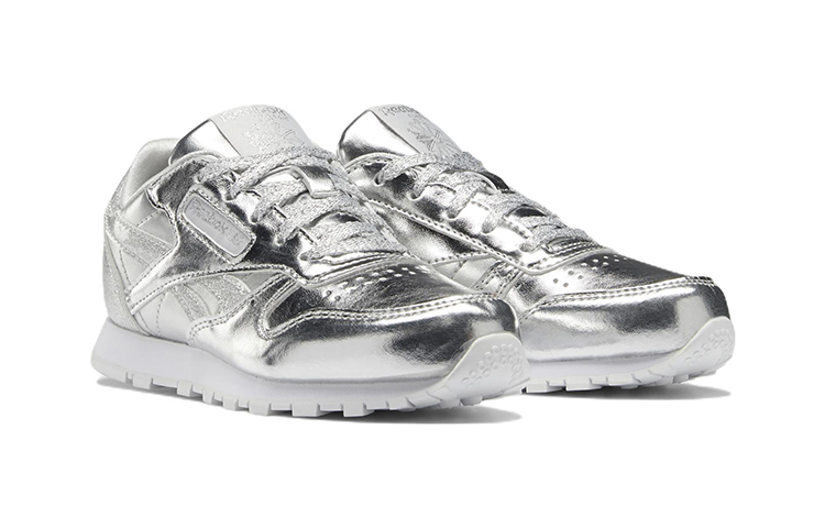 Lookbook (青少年款) Reebok 經典皮革銀色金屬 跑鞋 GZ5675