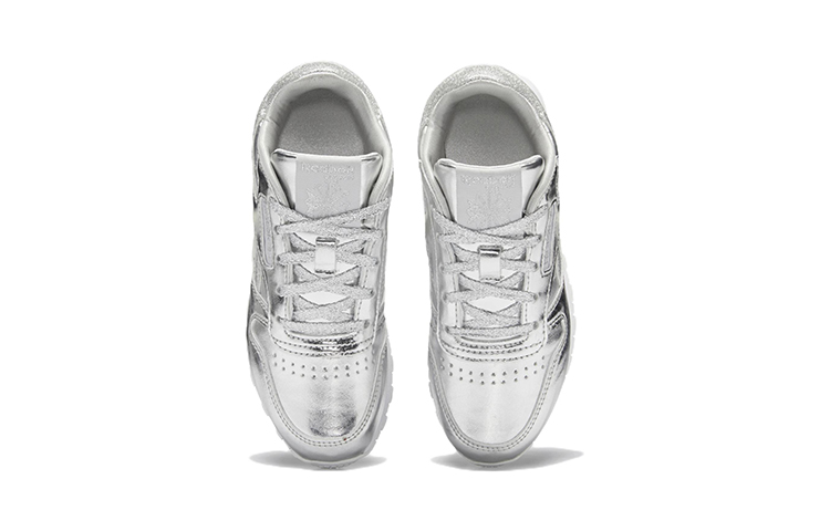 Purchase (青少年款) Reebok 經典皮革銀色金屬 跑鞋 GZ5675