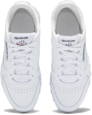 大童 Reebok 經典皮革舒適耐磨跑步鞋 白色 Shop 大童 Reebok 經典皮革舒適耐磨跑步鞋 白色