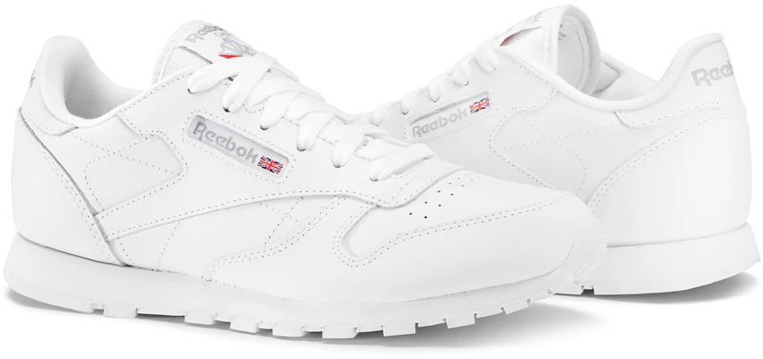 (Youth) Reebok Classic Leather 'White Grey' 50151 Lookbook (Youth) Reebok Classic Leather 'White Grey' 50151