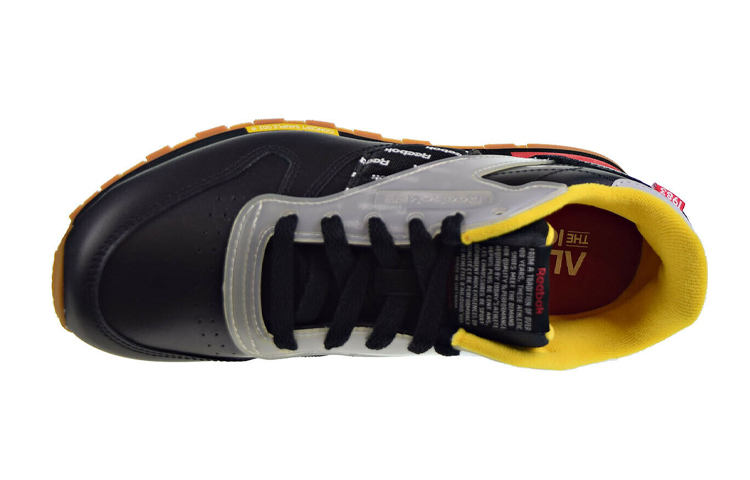 Shop 大童 Reebok Classic Leather Altered 耐磨平衡防滑 低幫運動鞋 黑