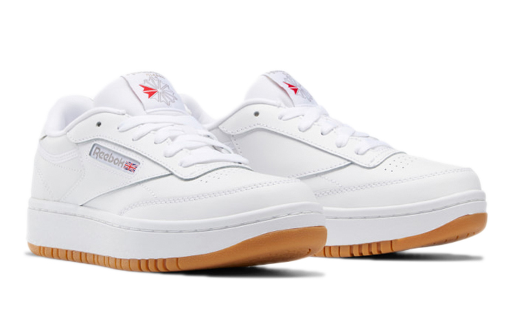 Lookbook 大童 Reebok Club C Double 舒適 耐磨 低筒 兒童板鞋 雪白