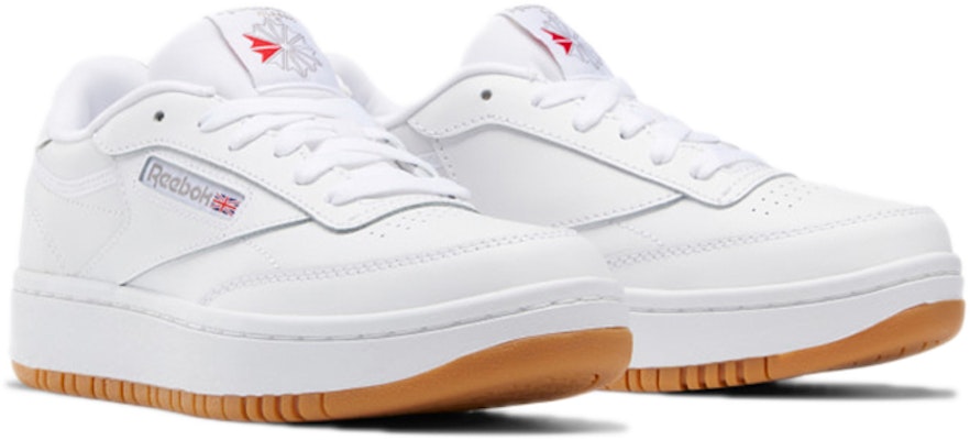 (Youth) Reebok Club C Double 'Snow White' GX7835 Lookbook (Youth) Reebok Club C Double 'Snow White' GX7835