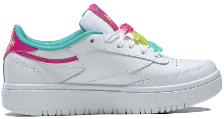 (Youth) Reebok Club C Double 'White Blue Pink' GV8658 Order (Youth) Reebok Club C Double 'White Blue Pink' GV8658