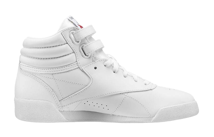 Order 大童 Reebok Freestyle Hi 復古休閒 高幫 兒童板鞋 白