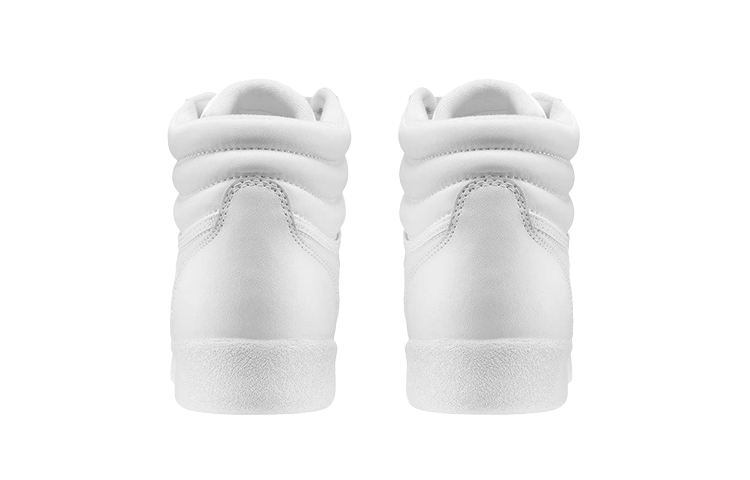Shop 大童 Reebok Freestyle Hi 復古休閒 高幫 兒童板鞋 白