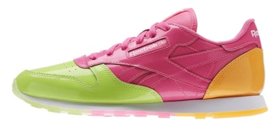 (Youth) Reebok Junior Classic Leather 'Pink Green Orange' BS7244 (Youth) Reebok Junior Classic Leather 'Pink Green Orange' BS7244