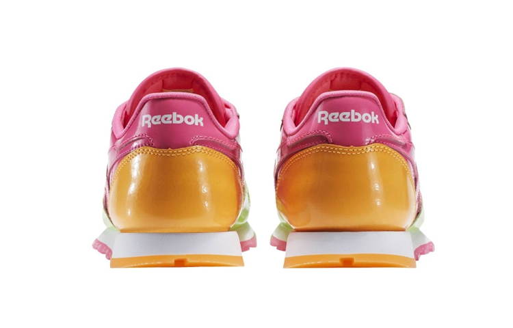 (Youth) Reebok Junior Classic Leather 'Pink Green Orange' 圖 4