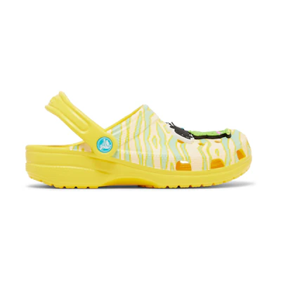 (Youth) Ron English Crocs Classic Clog 'Party Animals - Zebra Lemon'
