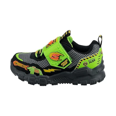 (Youth) Skechers Adventure Track-Sound Blaster Sneaker 'Black Green'