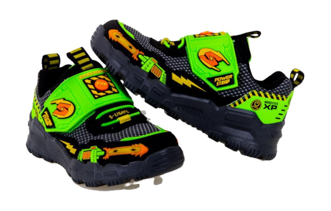 Lookbook (JR) Sneaker Skechers Adventure Track-Sound Blaster ''Nero Verde'' 400155-LBKLM