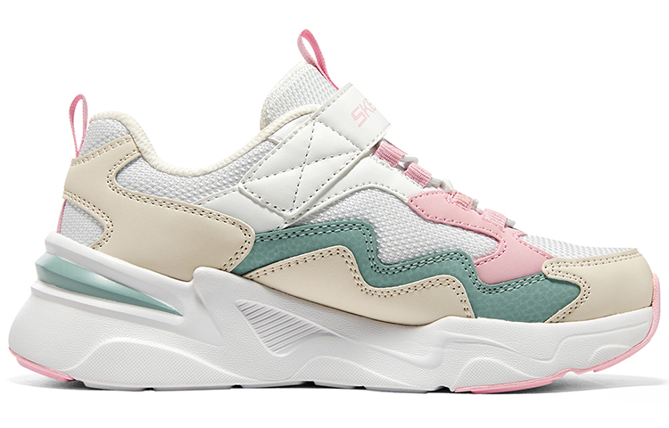 (Youth) Skechers Bob's Bobs Bamina Shoes 'Beige White Pink' 圖 2