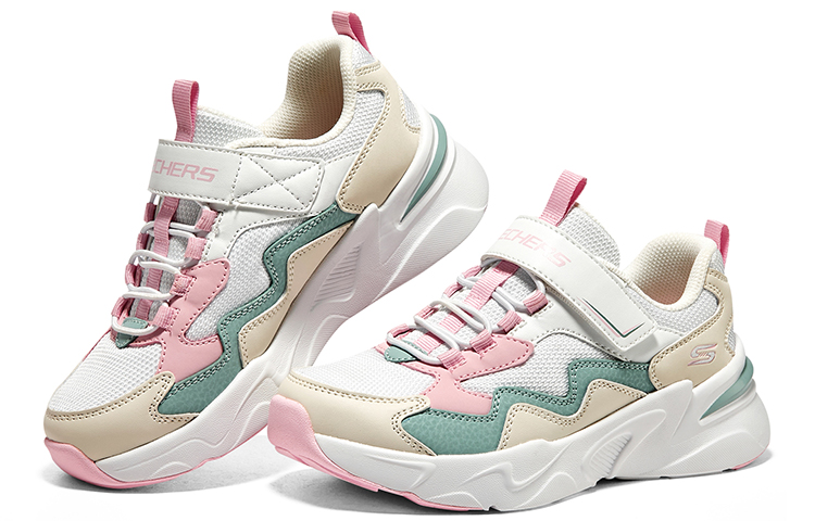 (Youth) Skechers Bob's Bobs Bamina Shoes 'Beige White Pink' 圖 4